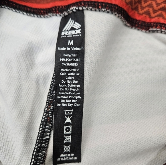 RBX Colorful‎ Activewear Capri Pants Size Medium Women's B48 - Picture 7 of 8